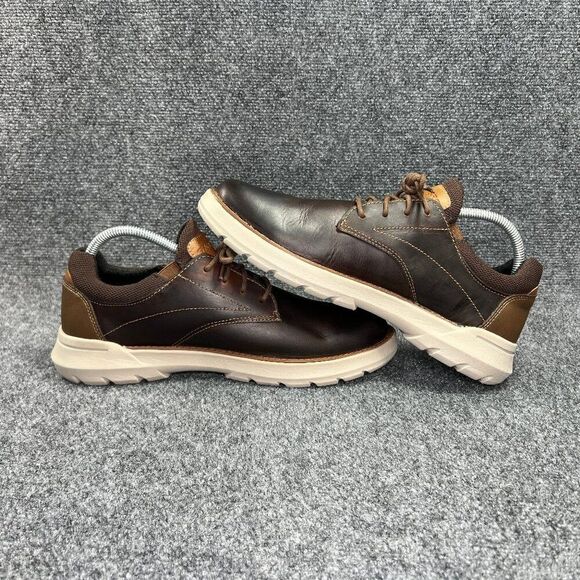 Skechers Doveno Vander Oxfords Men\'s Size 11 Brown Leather Lace Up Comfort Shoes main image 11